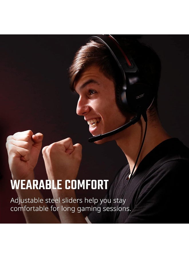 Acer Nitro Gaming Headset with Flexible Omnidirectional Mic, Adjustable Headband - Image 3